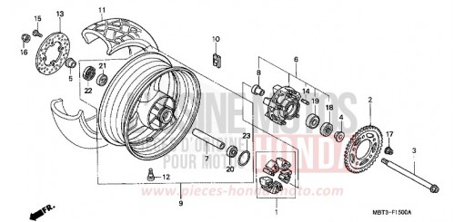 REAR WHEEL XL1000VX de 1999
